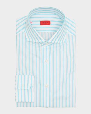 Men's Cotton Multi-Stripe Dress Shirt