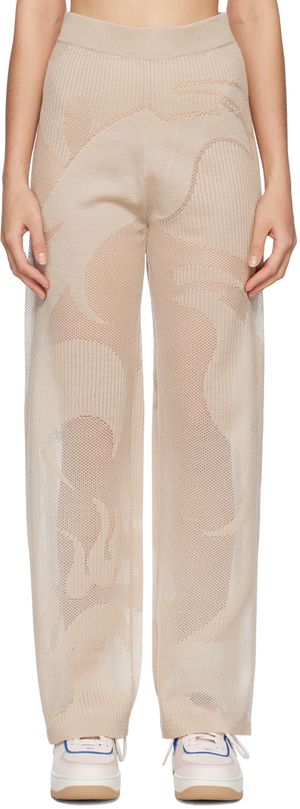 Feng Chen Wang Beige Phoenix Trousers