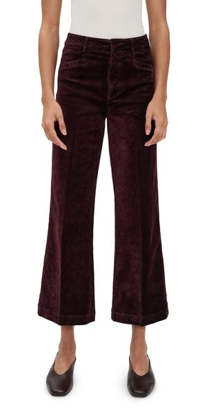 PAIGE Clean Front Anessa Trousers Aubergine 31