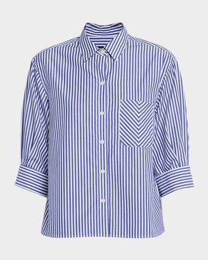 Lucia Stripe Poplin Shirt