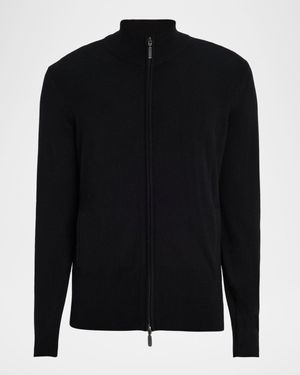 Men's Slim Cashmere Full-Zip Sweater