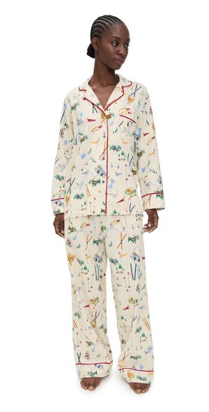 Polo Ralph Lauren Madison Pajama Set Traveler Ski Print XL