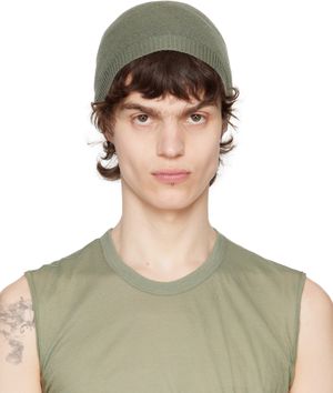 Rick Owens Green Hollywood Cashmere Beanie