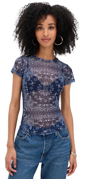 Miaou Mini Tee Navy Bandana L