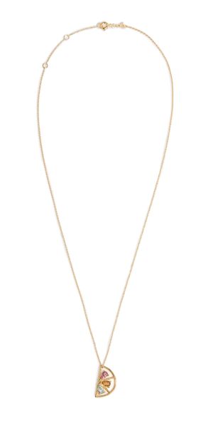 ALIITA Media Naranja Trio Necklace Yellow Gold One Size