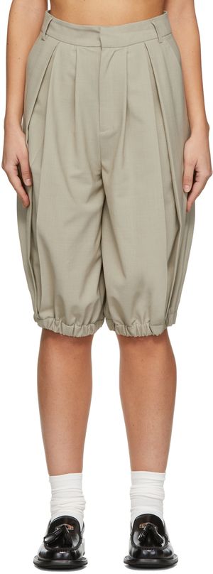 Trunk Project Beige Wool Shorts