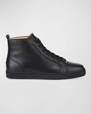 Men's Louis Leather High-Top Sneakers