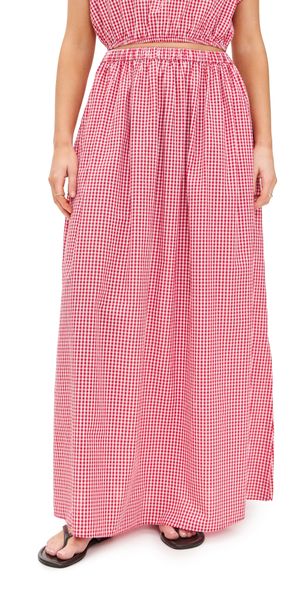 Playa Lucila Maxi Skirt Red Gingham M