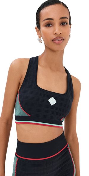 Casablanca Womens Seamless Bralette Black/Mint L/XL