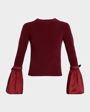 Agata Taffeta Knit Top