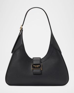 nouveau pebbled leather shoulder bag