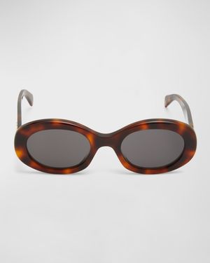 Triomphe Logo Oval Acetate Sunglasses