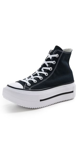 Converse Chuck Taylor All Star Lift Double Stack Sneakers Black/White/Black M 8/ W 10