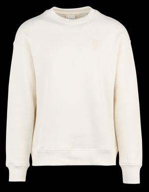 Knowledge Cotton Apparel - Sweat droit à broderie logo en coton bio - Taille XL - Blanc