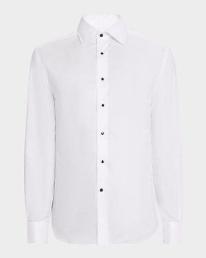 Men's Cotton French-Cuff Dress Shirt