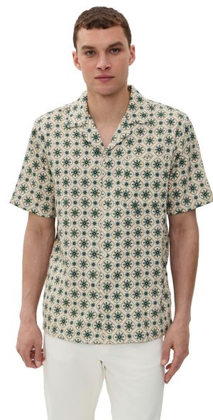 Les Deux Lukas AOP Tapestry Shirt Ivory M