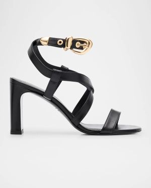 Maven Leather Buckle Strappy Sandals