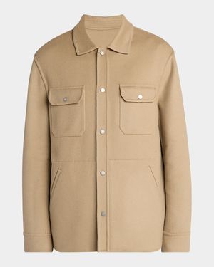 Men's Reversible Wool-Blend Shirt Jacket