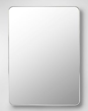 Aranya 41" Rectangle Wall Mirror, Silver
