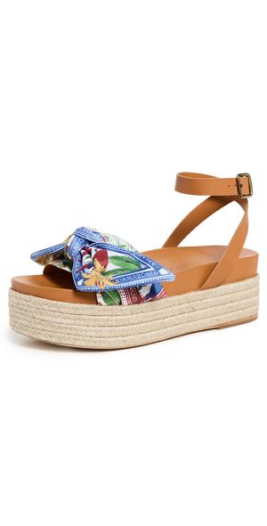 FARM Rio Scarf Flatform Espadrilles Camel 9