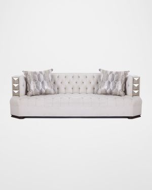 Jaclyn Tile-Trim Sofa 97"