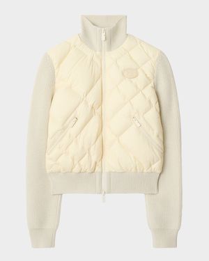 Kelsey Quilted Knit Combo Jacket