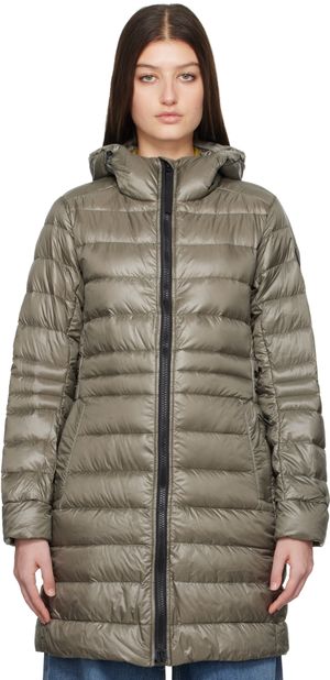 Canada Goose Blouson Cypress vert rembourré en duvet à capuche - Black Label