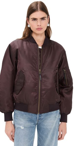 ANINE BING Leon Bomber Dark Brown L