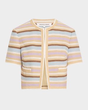 Wyatt Striped Short-Sleeve Jacket