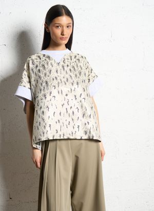 Imperial - Sweat col rond léopard - Taille L - Vert