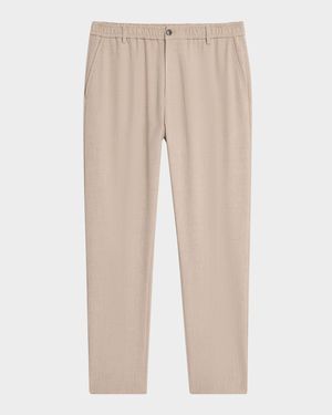 Men's Stretch Gabardine Flat-Front Trousers
