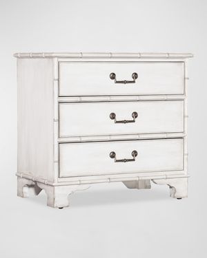Charleston White 3-Drawer Nightstand