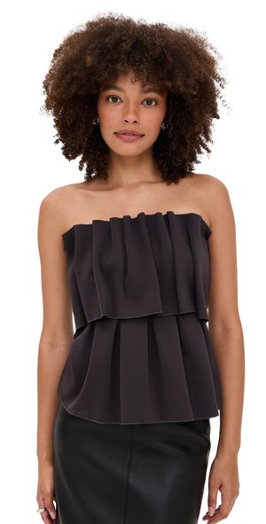 House of Dagmar Sculpted Tube Top Chocolate Brown 40