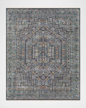 Slate Hand-Knotted Rug, 6' x 9'