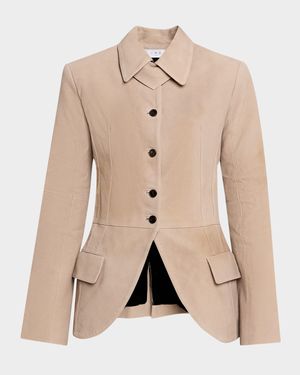 Rosario Tailored Leather Blazer