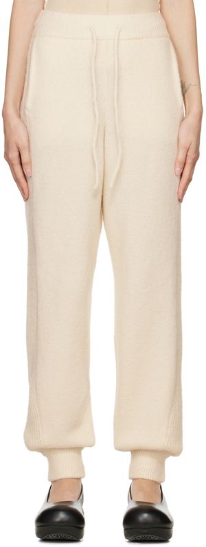 REMAIN Birger Christensen Pantalon de détente blanc cassé à cordon coulissant