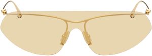 Bottega Veneta Gold Knot Shield Sunglasses