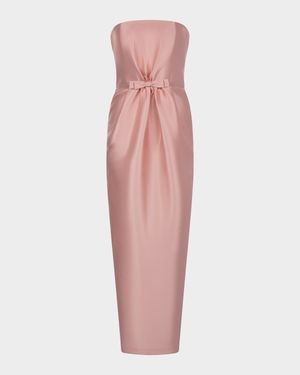 Lenette Bow Strapless Gown