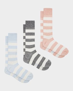 Men's Barry Stripe 3-Pack Crew Socks