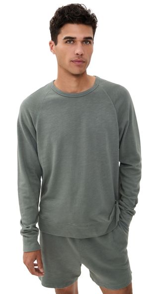 Onia Slub Terry Crewneck Sweater Agave XL
