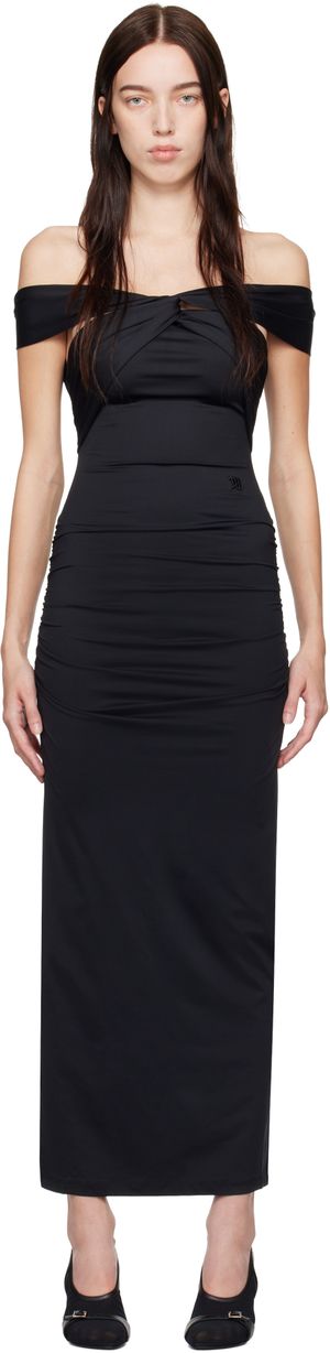 MISBHV Black Wrapped Maxi Dress
