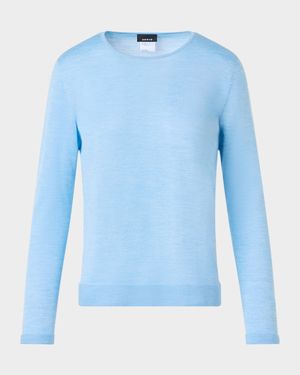 Cashmere-Silk Crewneck Sweater