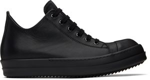 Rick Owens Black Hollywood Low Sneakers