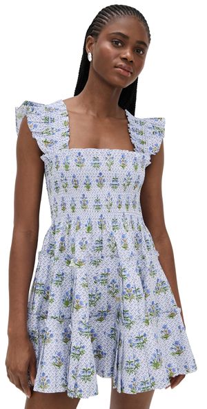 Hill House Home The Charlotte Nap Dress Block Print/Blue L