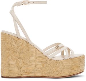 Valentino Garavani Off-White Raflower Heeled Sandals