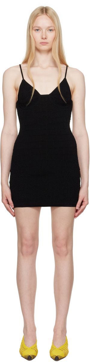 JACQUEMUS Black La Croisière 'The Scala' Minidress
