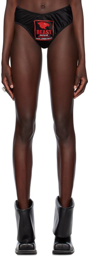 Liza Keane SSENSE Exclusive Black Beast Briefs