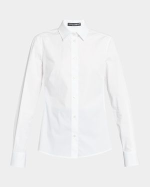 Poplin Classic-Fit Collared Shirt