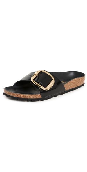 Birkenstock Madrid Big Buckle Sandals High Shine Black 36