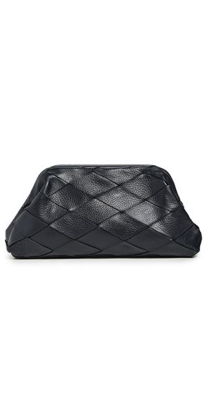 BTB Los Angeles Gigi Leather Clutch Black One Size